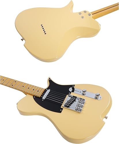Miniatura 9 de Vola Vasti V3 MC - Guitarra eléctrica, cuerpo de ceniza, cuello de arce, trastes de níquel, cuello en C moderno, fabricado en Japón (rosa concha)