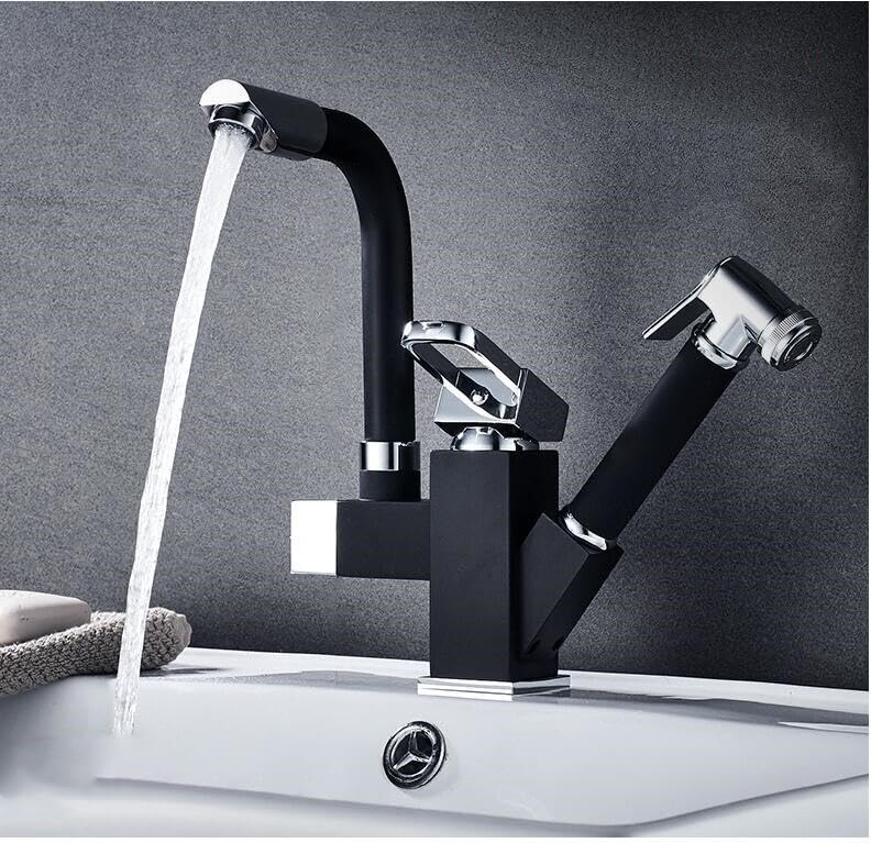 Robinet salle de bain blanc en laiton avec mitigeur eau chaude et froide pour lavabo moderne