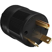 Elecan 30 Amp 125V RV Replacement Plug, NEMA TT-30P Extension Cord End Male Power Connector, Electrical Straight Blade, Grounding, Industrial Grade for Trailer Camper Generator -2 Pole 3 Wire-UL