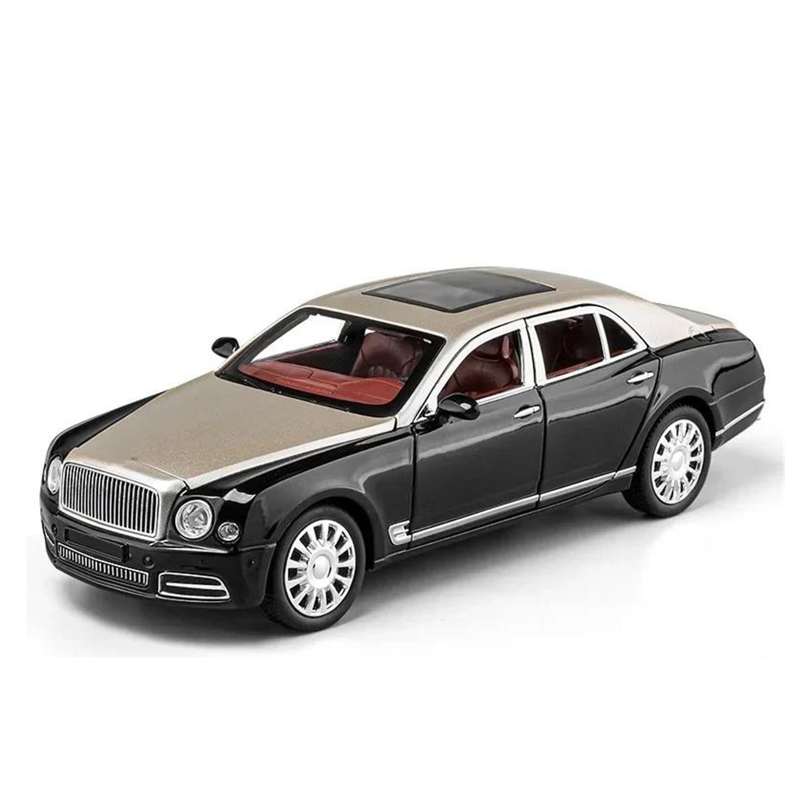 BANKOTO Diecast Car 1:24 For Bentley For Mulsanne Alloy Diecast Model Car Collection Vehicle Collectible Model(Brown)