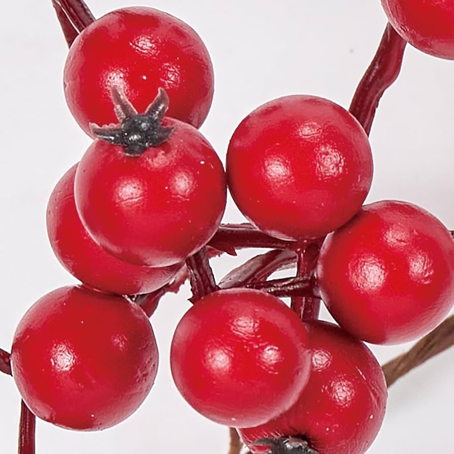 版画　赤い実り イラスト 赤い実（原画） | iichi 日々の暮らしを心地よくする