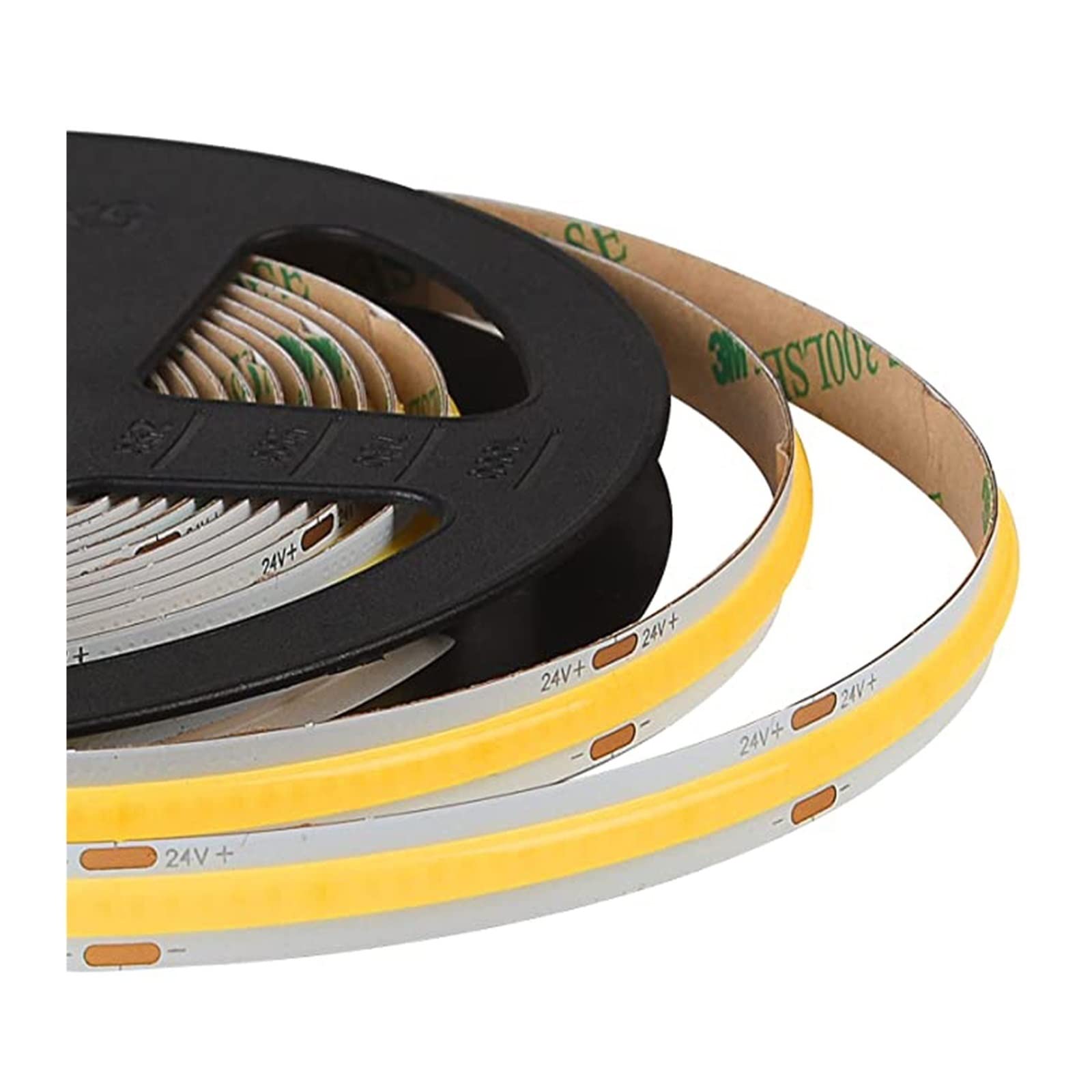 COB LED-Lichtband, Gleichstrom, 12 V, 24 V, 320 LED/m, 0,5 m - 5 m Dichte, flexibel, 8 mm FOB-Klebeband, weiß (24 V, 8 mm, 320 LEDs, Weiß, 6000 K_1 m)