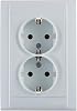 Makel DEFNE Double Ground Socket, White