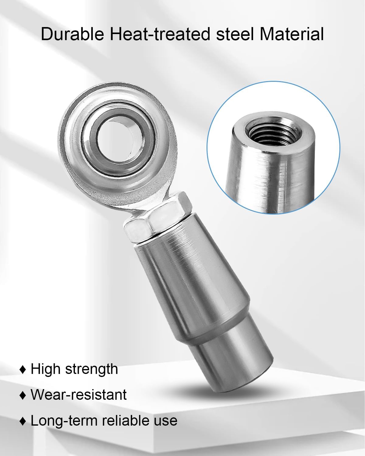 2 Set 3/8 x 3/8-24 Heim Joints Rod End Kit,.058 Heim Joint Panhard Bar Kit LH + RH，Economy Bungs Rod End Heim Joint Kit with Tube Adapters and Jam Nuts