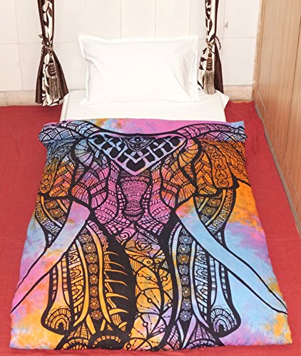 Elefant Décor Tie Dye Dekorative ethnique Doppelbett Bettbezug Décor Bett Set Bettwäsche indischen Stil Ombre Design, Bettbezug Bettwäsche-Set ethnischen indischen Stil Bettbezug, bedruckt Sets Bett Cover