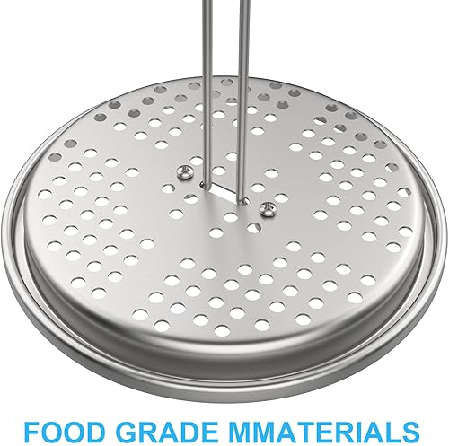 Miniatura 5 de Kit de accesorios para freidora de pavo perforado, pollo, aves de corral, con mango de alambre, gancho elevador, base vertical para asador