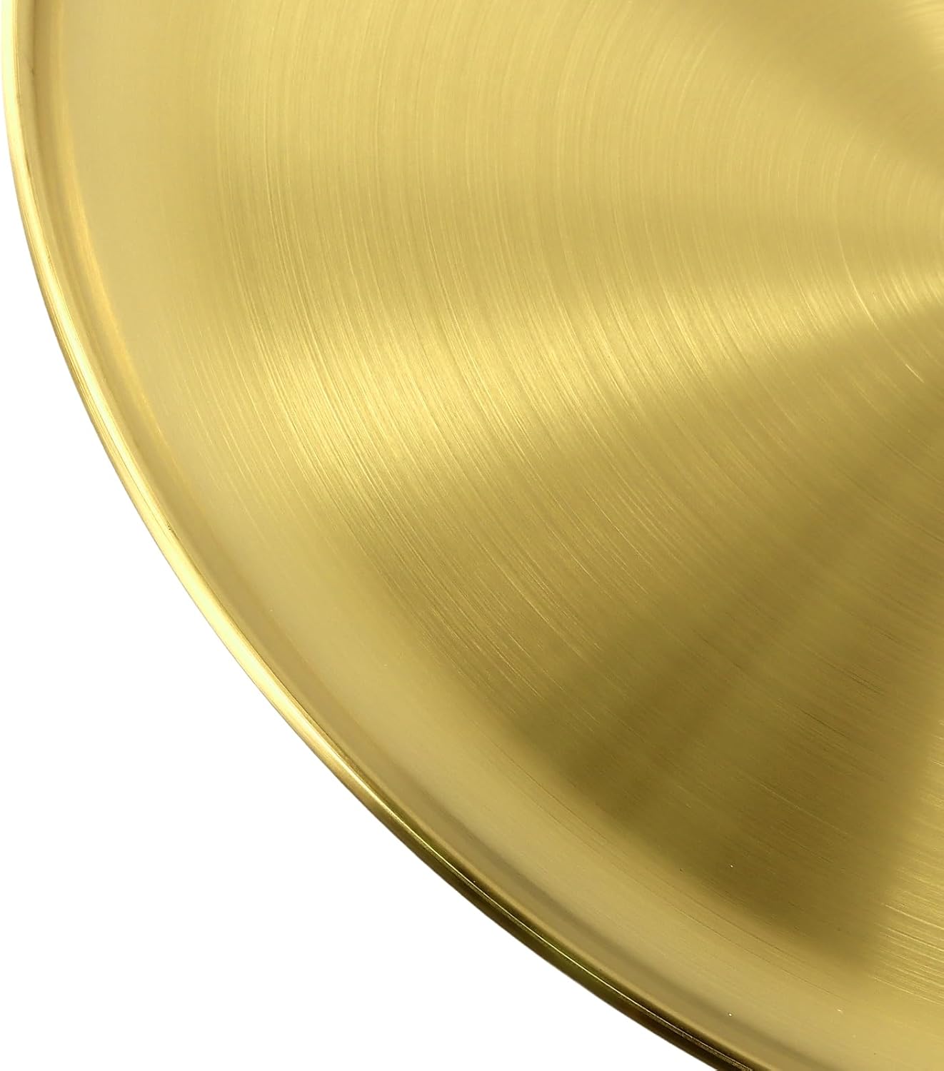 8 Pack 12 Inches Stainless Steel Gold Plates, Flat Metal Dishes, Round Serving Plates for Snacks, Desserts