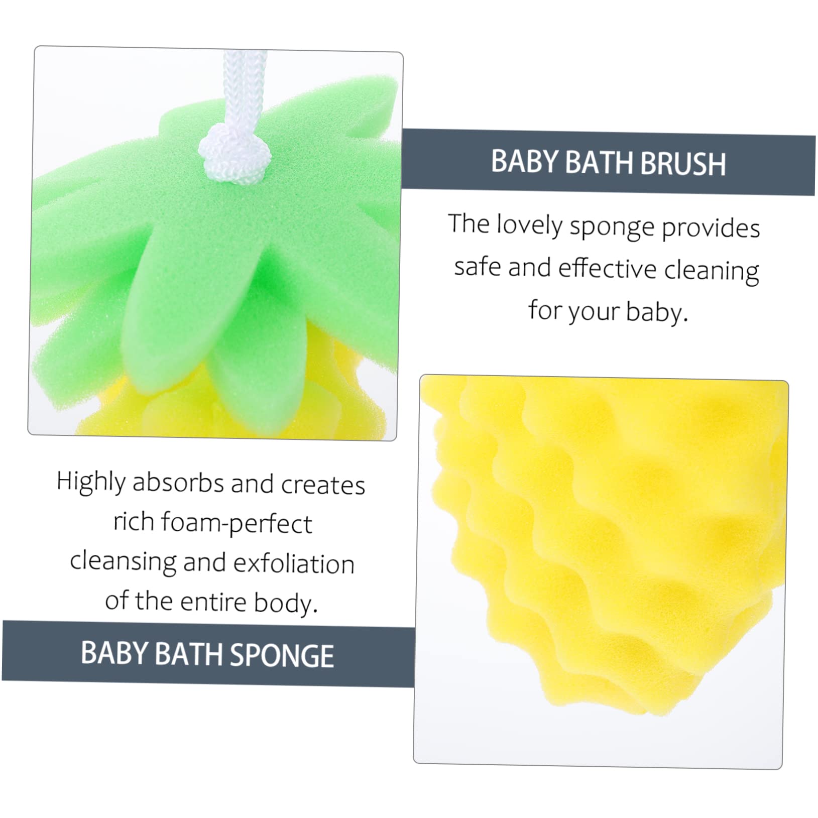 Mikinona 1 Esponja De Baño Para Bebé Esponja De Baño Encantadora Enjuagadora De Para Bebé Bañera Para Alfombrilla De Para De Natural Para