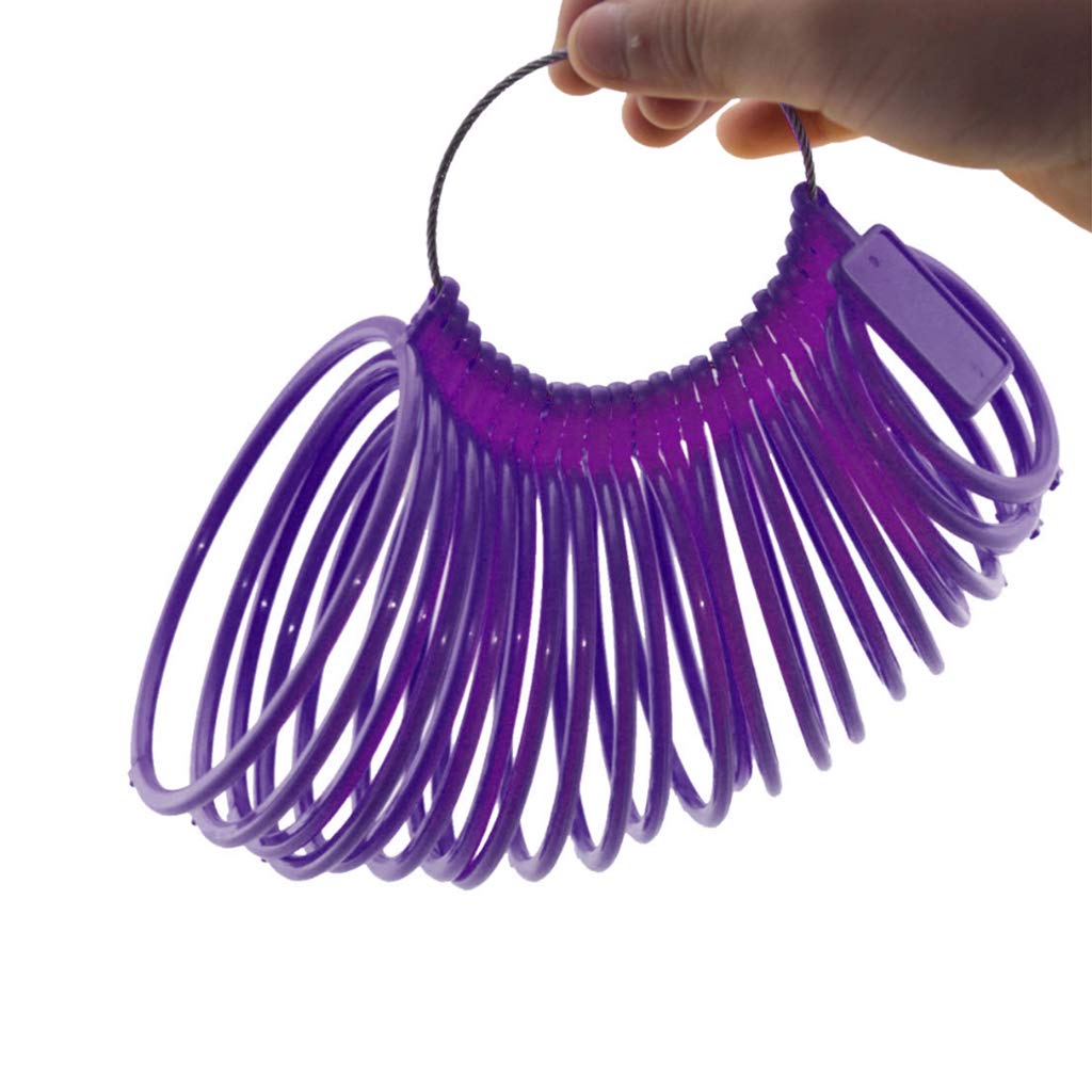 Buwei Purple Bangle Sizer Measurement Size Jewelry Making Tool Findings Plastic Bracelet Measuring Adjustable Accessories