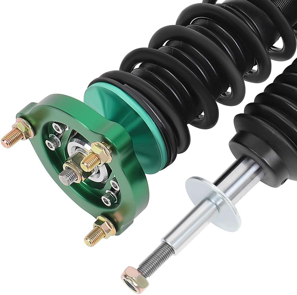 Coilover Struts Spring Shocks Adjustable Height Coilovers Suspension Struts Coil Spring Shocks and Struts Full Set Kits ECCPP Fit for 2006 2007 2008 2009 2010 2011 for Honda Civic - Green