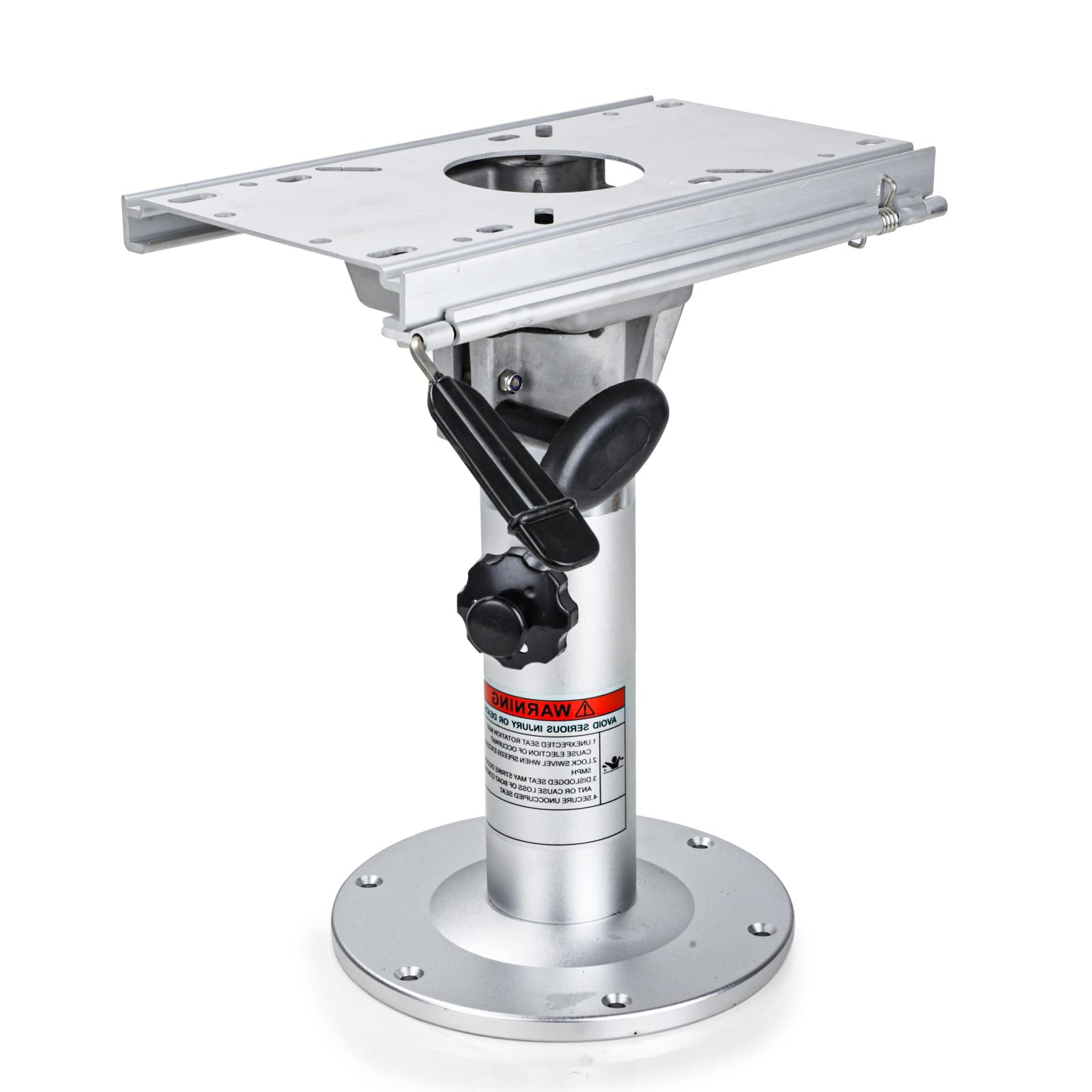 NESHULT Aluminum Adjustable Height Locking Boat Seat Pedestal with Slide