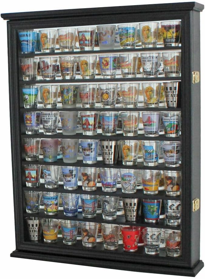 Shot Glass Display Case Wall Rack Holder Shadow