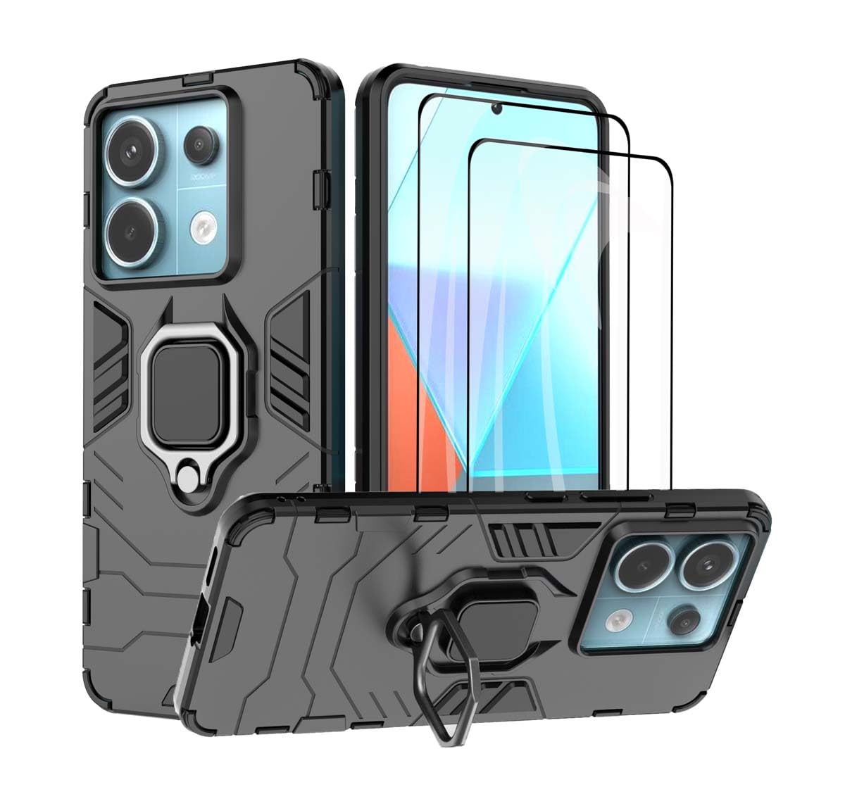 GOKEN Cover per Xiaomi Poco X5 PRO 5G + 2 Vetro Temperato, Silicone TPU
