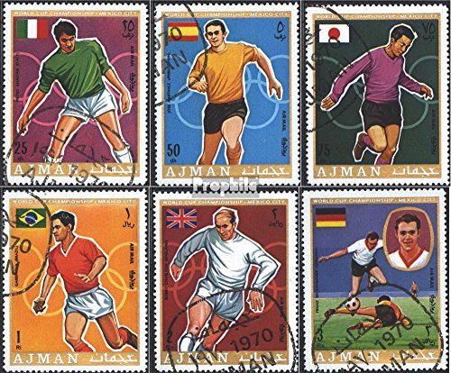  Prophila Collection Ajman 525A-530A (Completa Edizione) 1970 Calcio-WM 70, Messico (Francobolli per i Collezionisti) Calcio