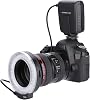 VBESTLIFE FC-100 Makro Universal LED Blitzring Studiofotografielicht 5000K Einstellbar auf 7 Stufen mit Adapterring 405 mm / 52 mm / 55 mm / 58 mm / 62 mm / 67 mm / 72 mm / 77 mm