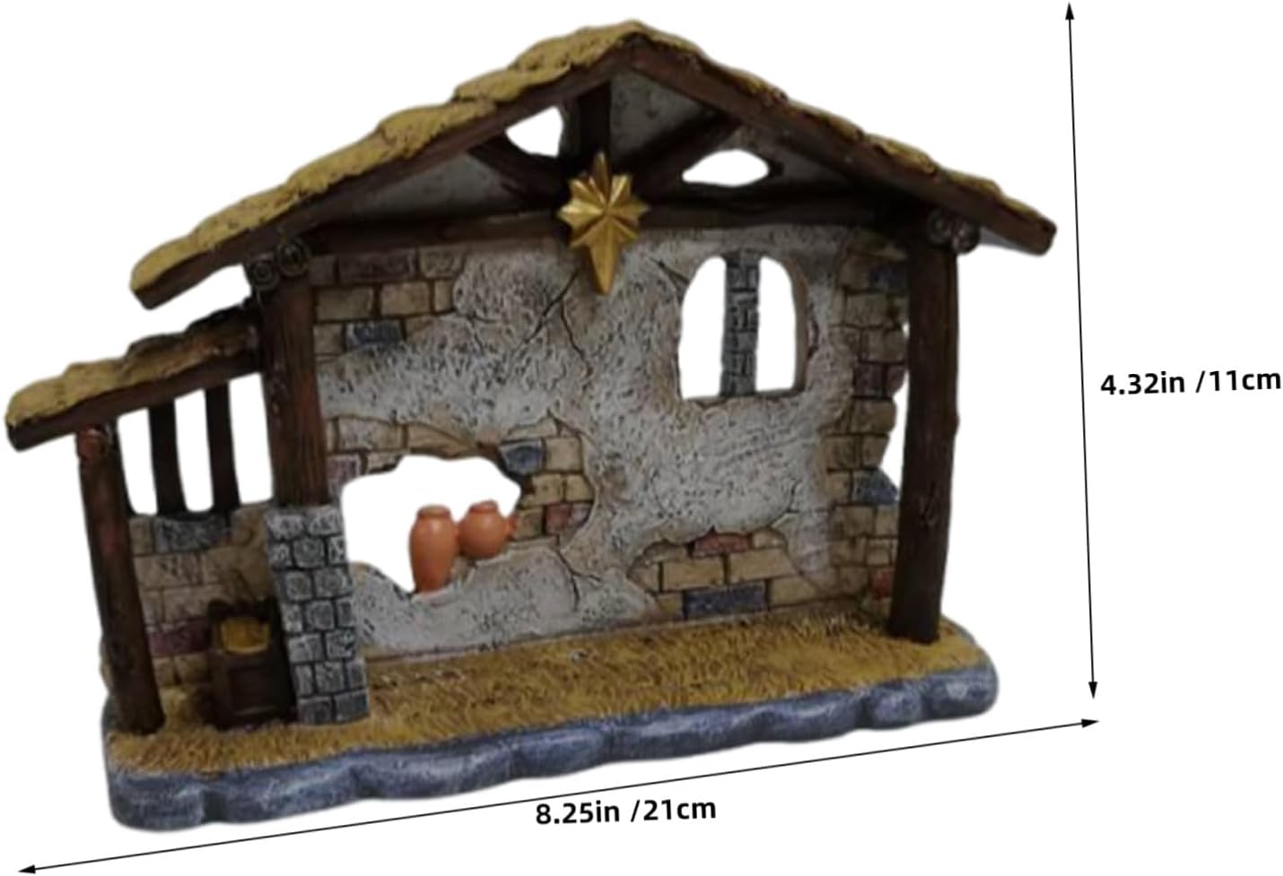 Christmas Nativity Figurine Resin Ornament for Tabletop Holiday Decor
