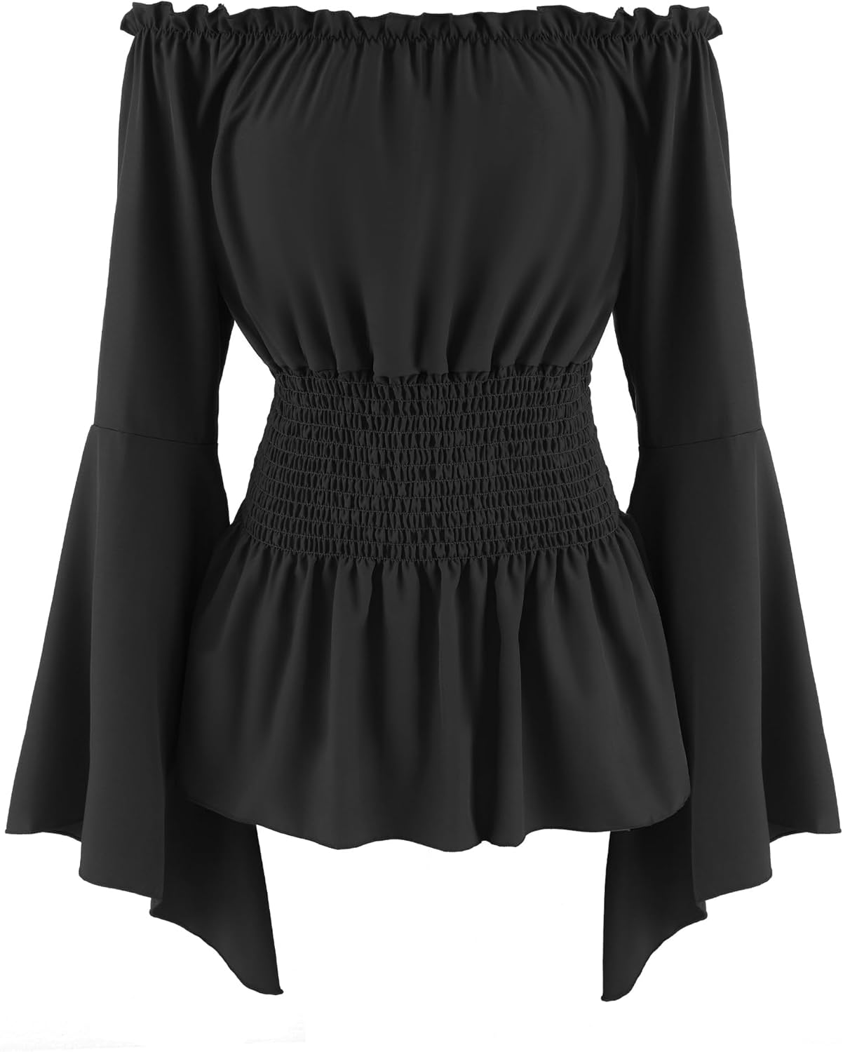 FEOYA Women’s Renaissance Off Shoulder Blouse Medieval Pirate Peasant Shirt for Cosplay Party Daily Wear