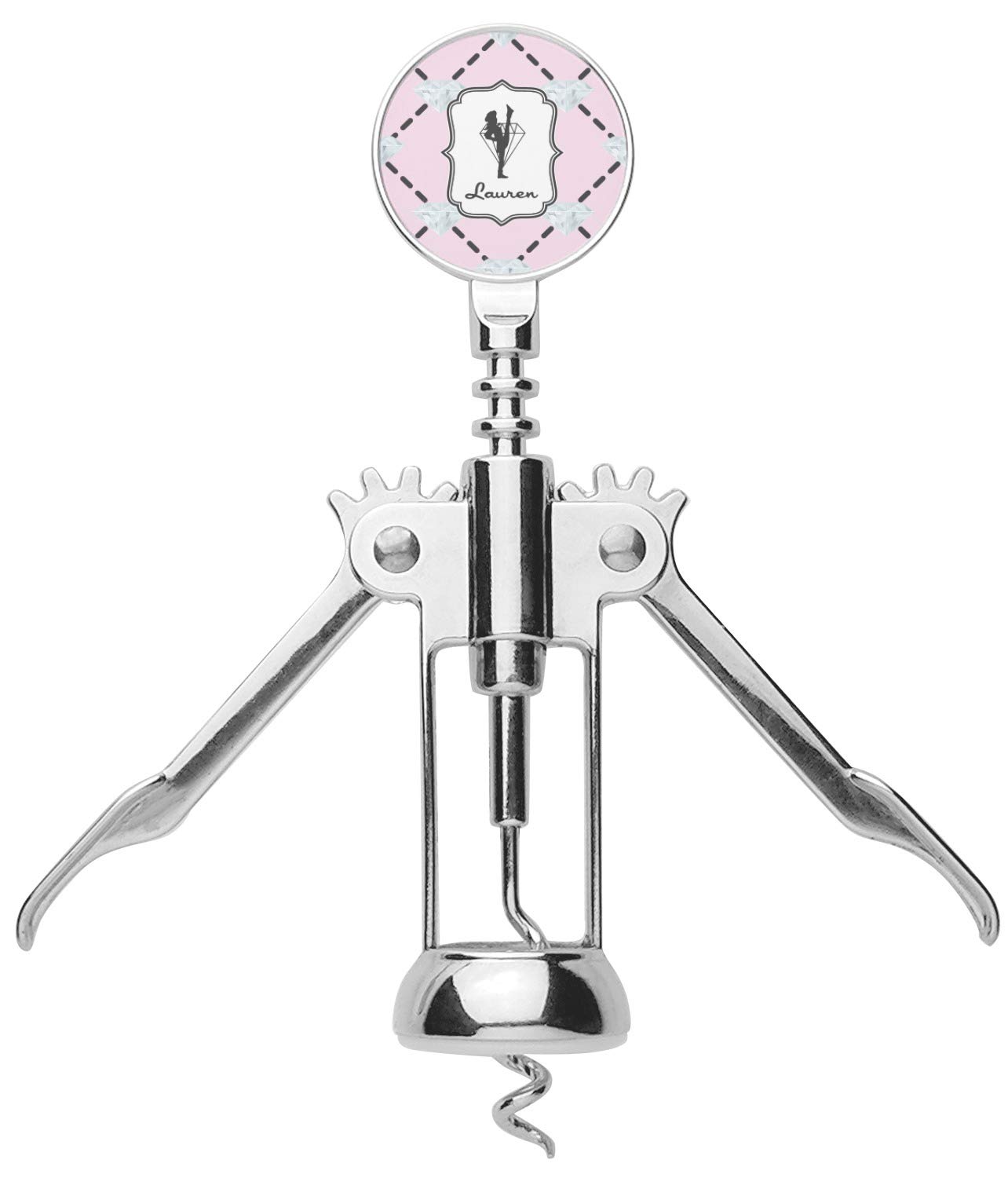 Personalized Diamond Dancers Corkscrew