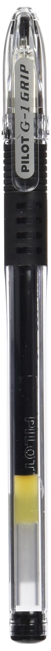Pilot G1 Grip, Bolígrafo Roller de Gel (0.5 mm), Negro, 12 Unidades