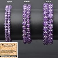 Vista 300 de MASSIVE BEADS Pulsera elástica de yoga hecha a mano con piedra natural, cristal curativo, energía, regalos para adultos unisex de 0.157 in, 0.236