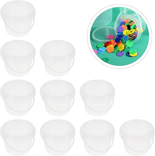 Miniatura 7 de Alipis Bolsas de caramelo, cubo de metal, cubo pequeño, 10 unidades, mini cubos de caramelo pequeños, mini latas de pintura de plástico