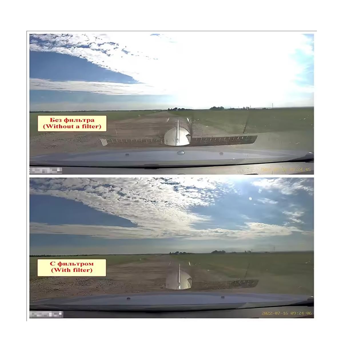 Set di filtri CPL per Dash Cam 70mai A810 4K HDR, copriobiettivo grandangolare antiriflesso nero (per 70mai A810+RC24 CPL)