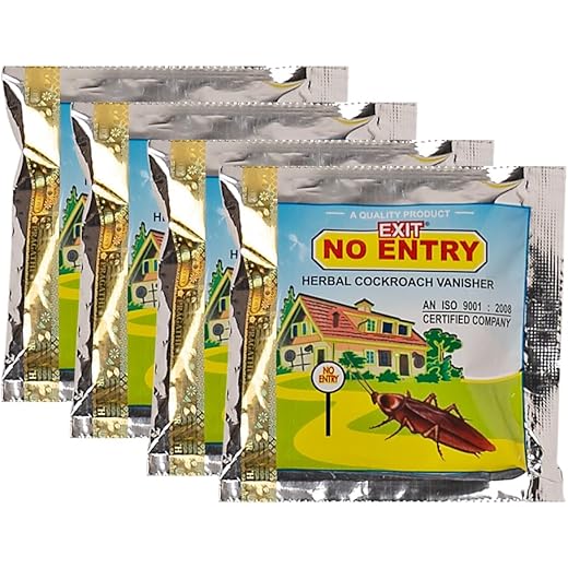 EXIT NO ENTRY Herbal Cockroach Vanisher Dough, 200 Gram (Pack Of 4, 50 Gram Each) | Odourless | Eco-Friendly | Cockroach Repellant | Pet Safe