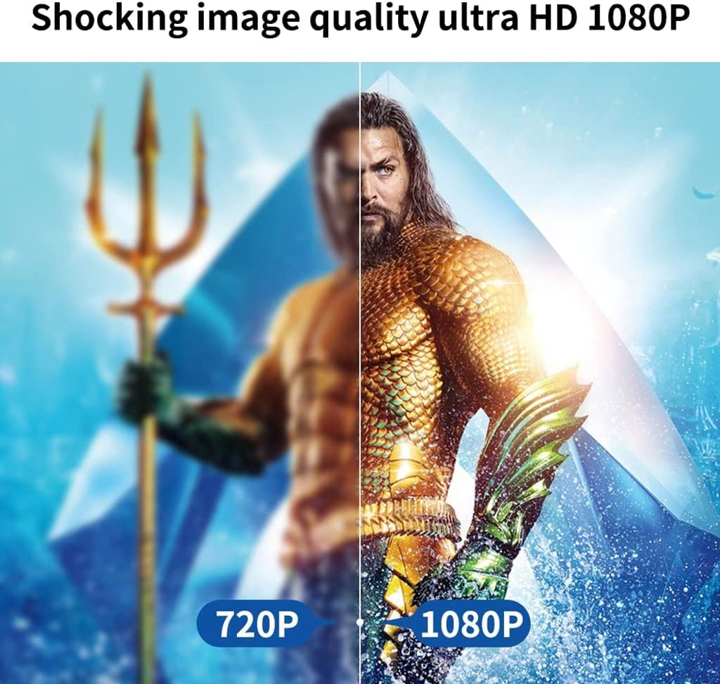 ARTSZY Proiettore for la casa Sistema di videoproiettore for home theater a led Full Hd 1080p Risoluzione nativa 10000:1 Rapporto di contrasto 900dab Proiettore
