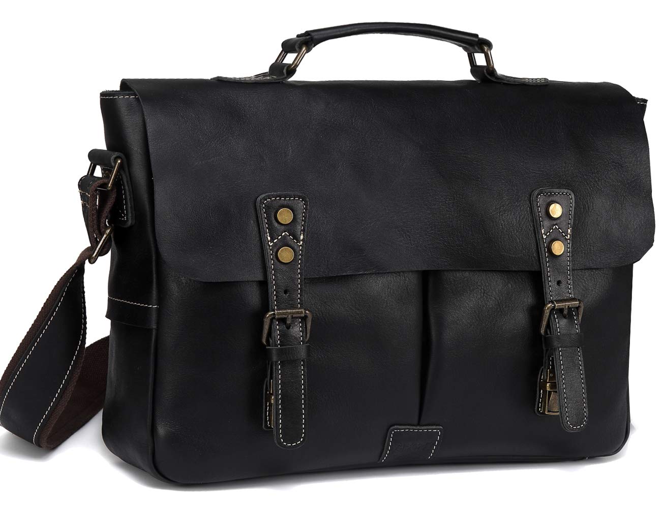 Buy Leather Messenger Bag for Men,VASCHY Handmade Distressed Leather