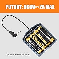 Vista 4 de Caja de fuente de alimentación externa con conector de 0.098 in y 0.138 in para una caja de seguridad con fuente de batería externa, 4 soportes