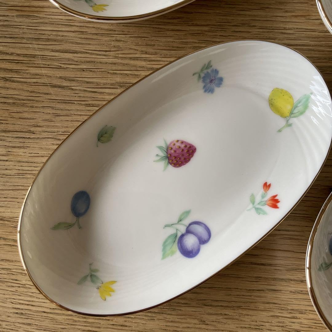 Adam&Eve アダム&イブ 楕円プレート1枚 小皿5枚セット