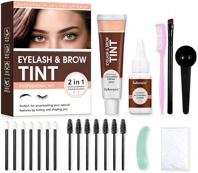 Peutpy Eyebrow and Eyelash Tint Kit: Easy Application for Natural Results