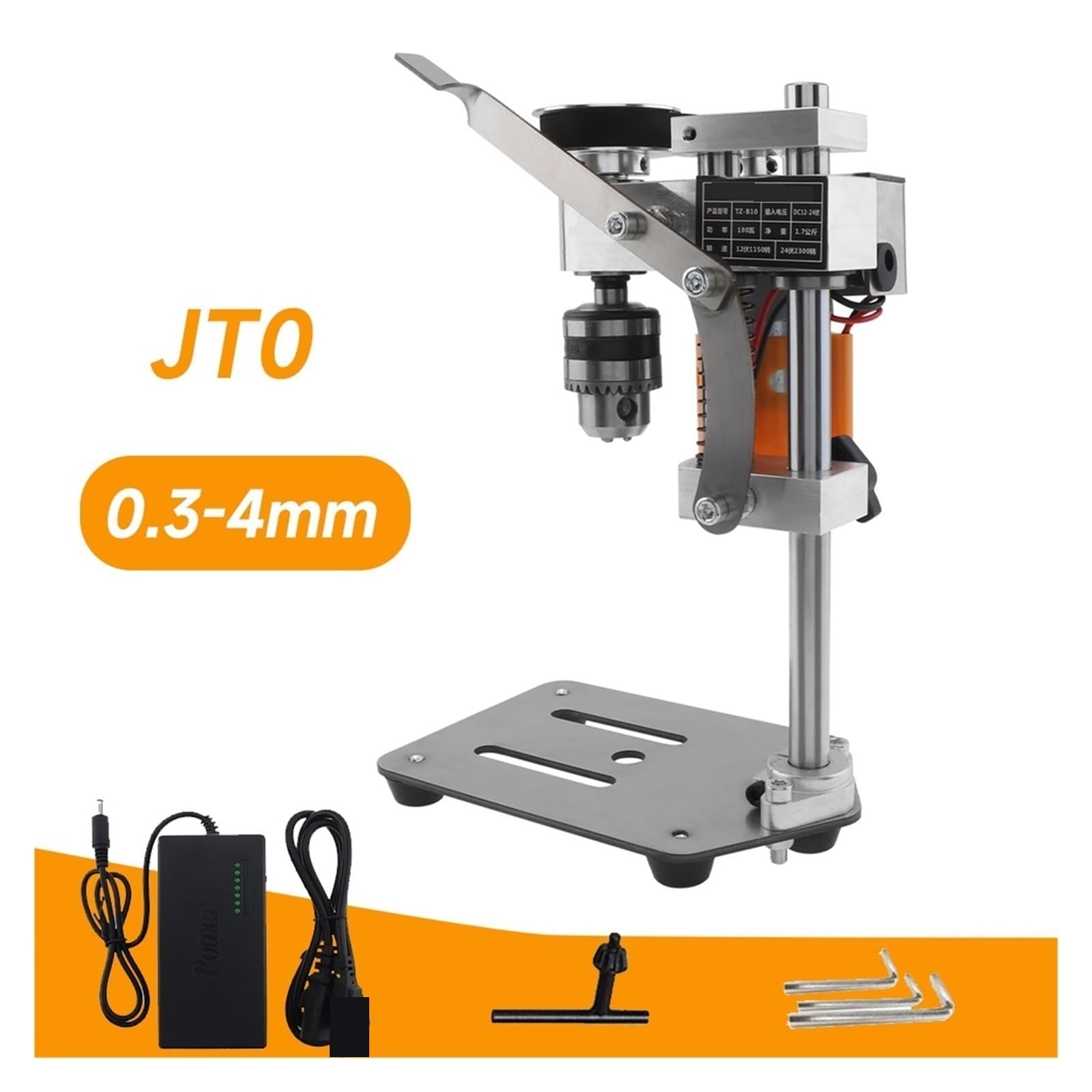 Trapano a Colonna Da Banco Elettrico 180W - Mini Trapano Di Precisione Ad Alta Potenza per Metallo, Legno, Fai Da Te, Gioielli, Artigianato - Portatile Compatto e Di Alta Precisione
