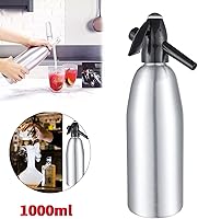 Vista 6 de Soda Siphon, 1L Soda Maker Sparkling Water Maker Portable Soda Maker, Aluminium Carbonated Water Machine for Home Bar Making Cocktails DIY Sparkling