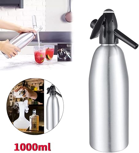 Miniatura 6 de Sifón de soda, fabricante de agua con gas de 1 litro, máquina portátil de soda, máquina de agua carbonatada de aluminio para el hogar, bar, hacer