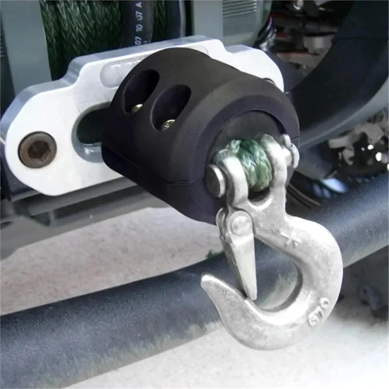 3Pcs Rubber Winch Rope Saver Cable Hook Stopper for ATV UTV Offroad