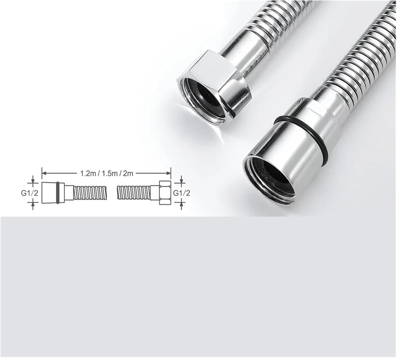 1.5-meter Bathroom Shower Hose, Multi-color Stainless Steel Hose,