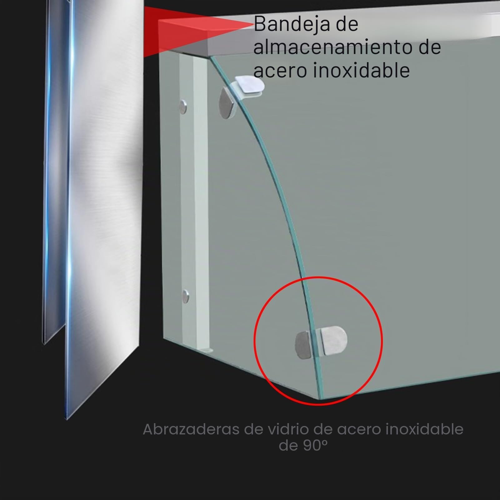 Vitrina refrigerada comercial con carcasa de tres lados para calentar alimentos de buffet y presentación de pastelería