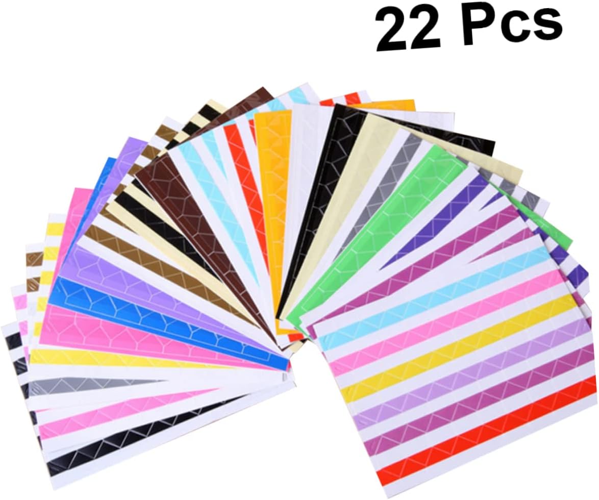 SEWOART 22sheets Self-Adhesive Photo Corners Picture Mounting Stickers Random Colors for Scrapbooking Albums Journals and Photo Frames
