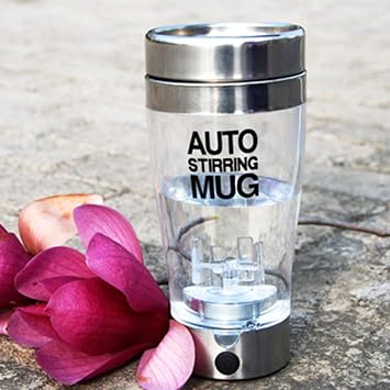 400ml Electric Protein Shaker Cup Auto Shake Mixer Drink Bottle Blender Juicer Stainless Steel Transparent Coffee Mug Shaker Cup Gfuel