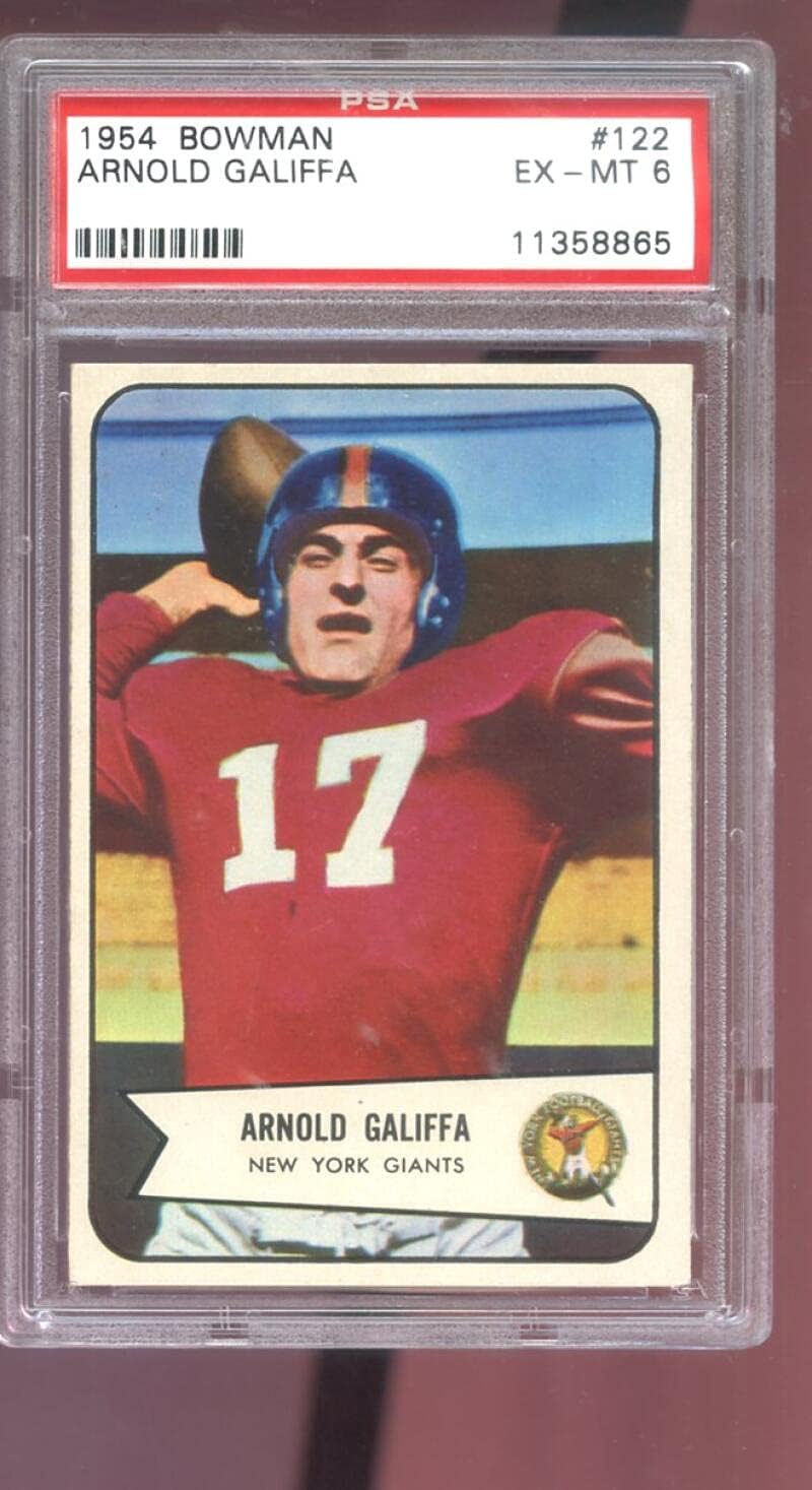 1954 Bowman #122 Arnold Galiffa PSA 6 Graded Football Card New York Giants
