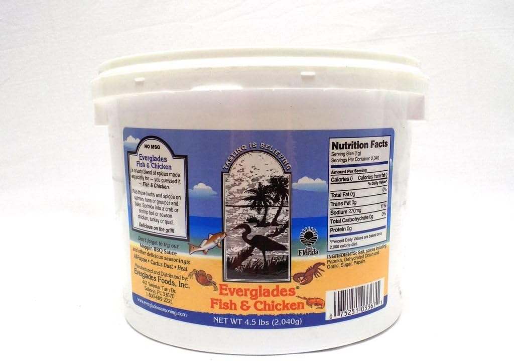 EvergladesFish and Chicken Seasoning, 5 Pound Bulk Container…