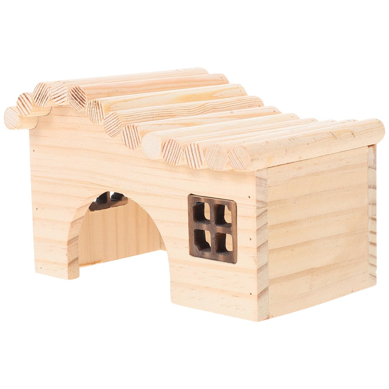 Nido de madera para hámster, casa de dormir para roedores pequeños