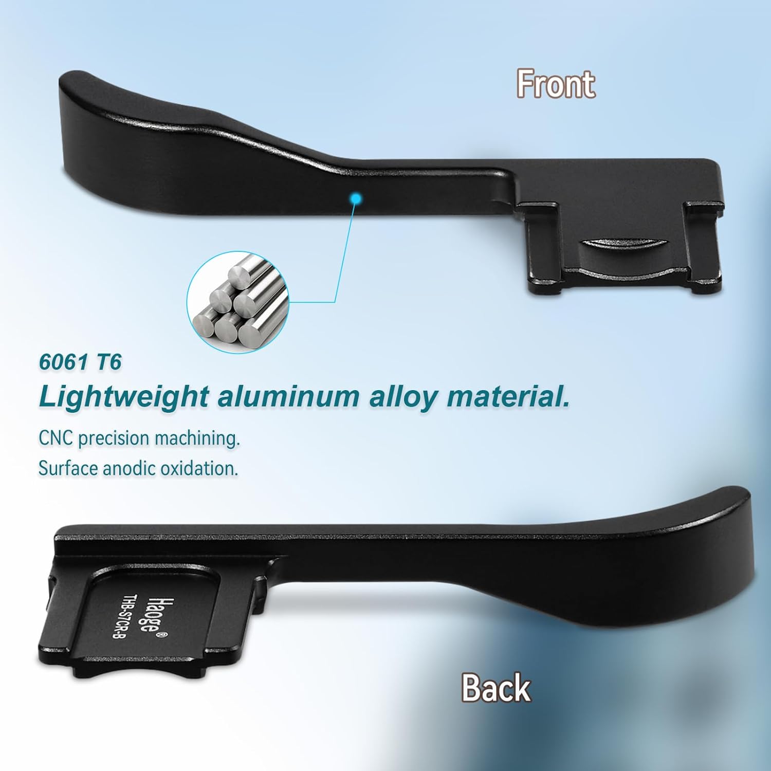 Haoge Metal Thumb Grip for Sony α7cii,Alpha 7CR,ILCE-7CR,Digital Camera Accessories Black Hot Shoe Thumb Up Rest Handle Grip THB-S7CR-B - Image 7