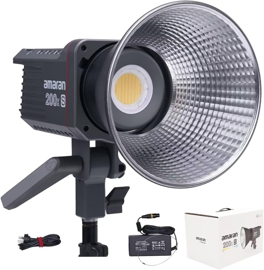 Amaran 200X S COB Led Video Light Bi Color 2700K-6500K,250W,45400Lux @1M,CRI≥95,TLCI≥95,App Control,9 Pre-Programmed Lighting Effects