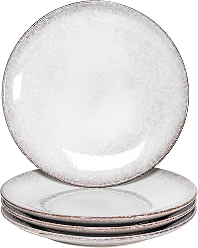 Miniatura 8 de HENXFEN LEAD Platos de ensalada de postre, de 8 pulgadas, platos de porcelana para aperitivos, aperitivos, panqueques, aptos para lavavajillas,