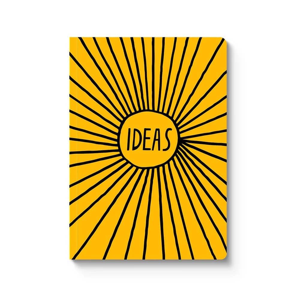 Ohh Deer Notebook Ideas Lined A5 Journal Notepad – Bright Yellow Neon Design Gift