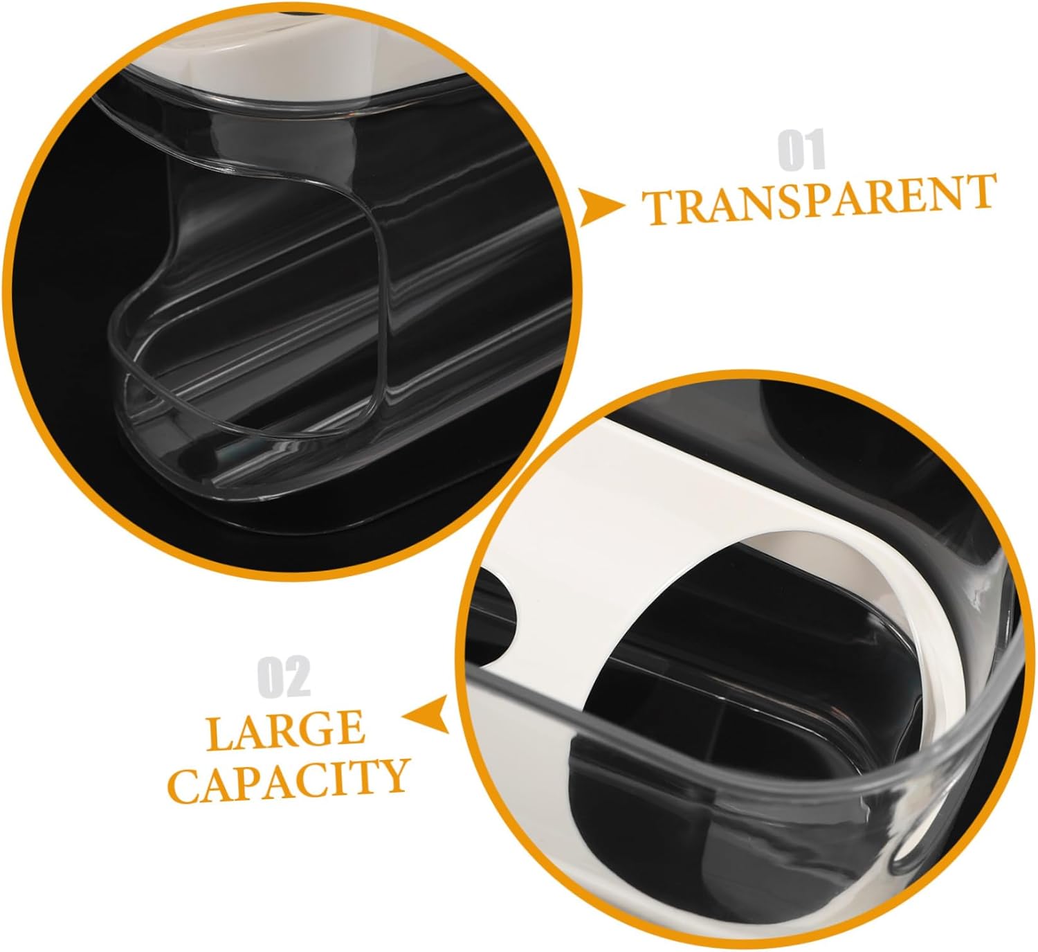 Veemoon Rolling Egg Holder Cover Dual Layer Refrigerator Organizer for Easy Access Capacity Egg Dispenser Convenient Fridge Storage for Families