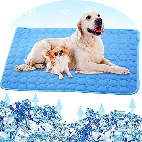 Tapete de resfriamento para cães 101 x 71 cm, GG, respirável, lavável, almofada de resfriamento extr