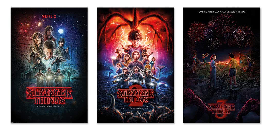 ストレンジャーです。ポスター 3枚セット Amazon.co.jp: Stranger Things シーズン1、2、3 - テレビ番組ポスター